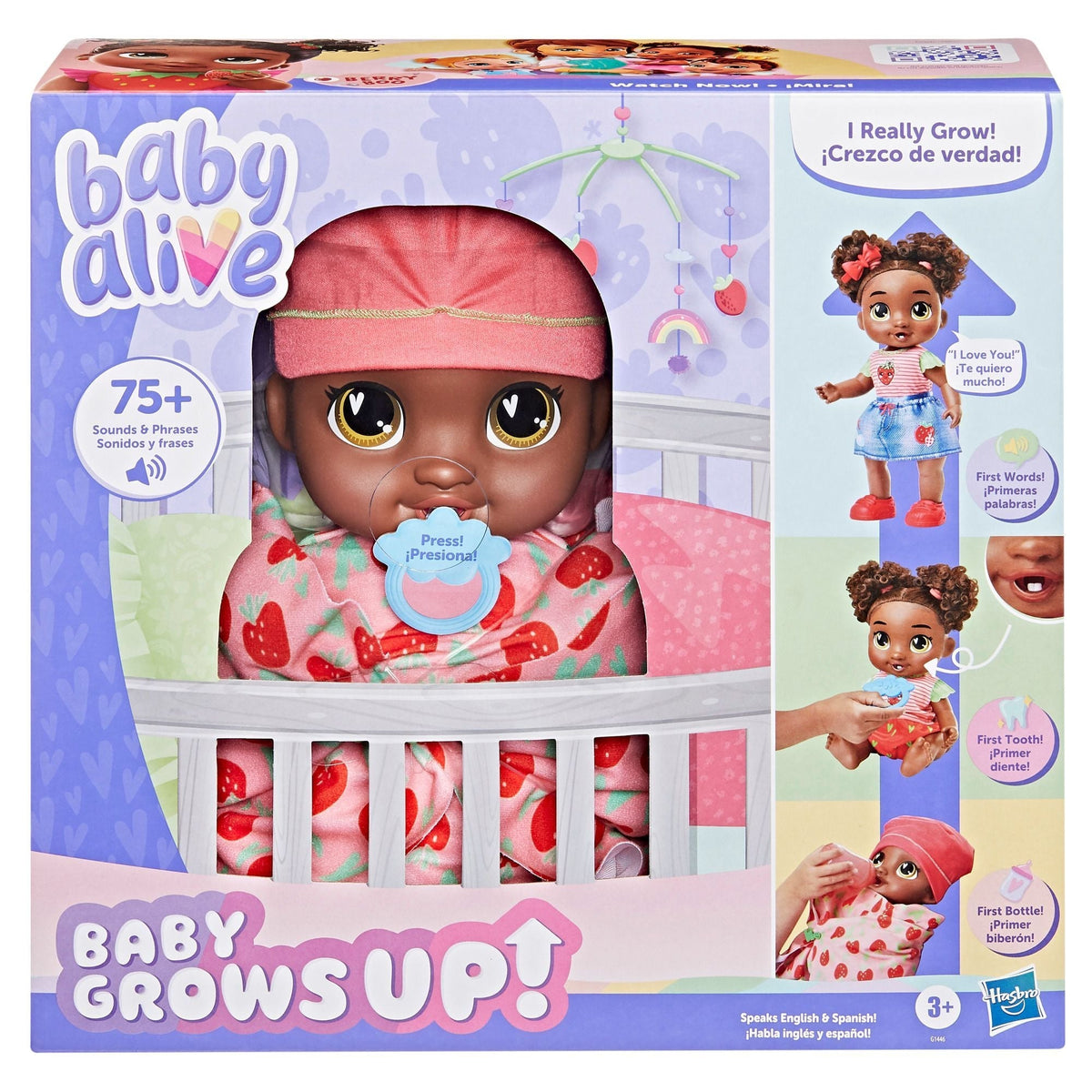 Baby Alive Baby Grows Up Berry Boo Interactive Talking Baby Doll with 75+ Sounds