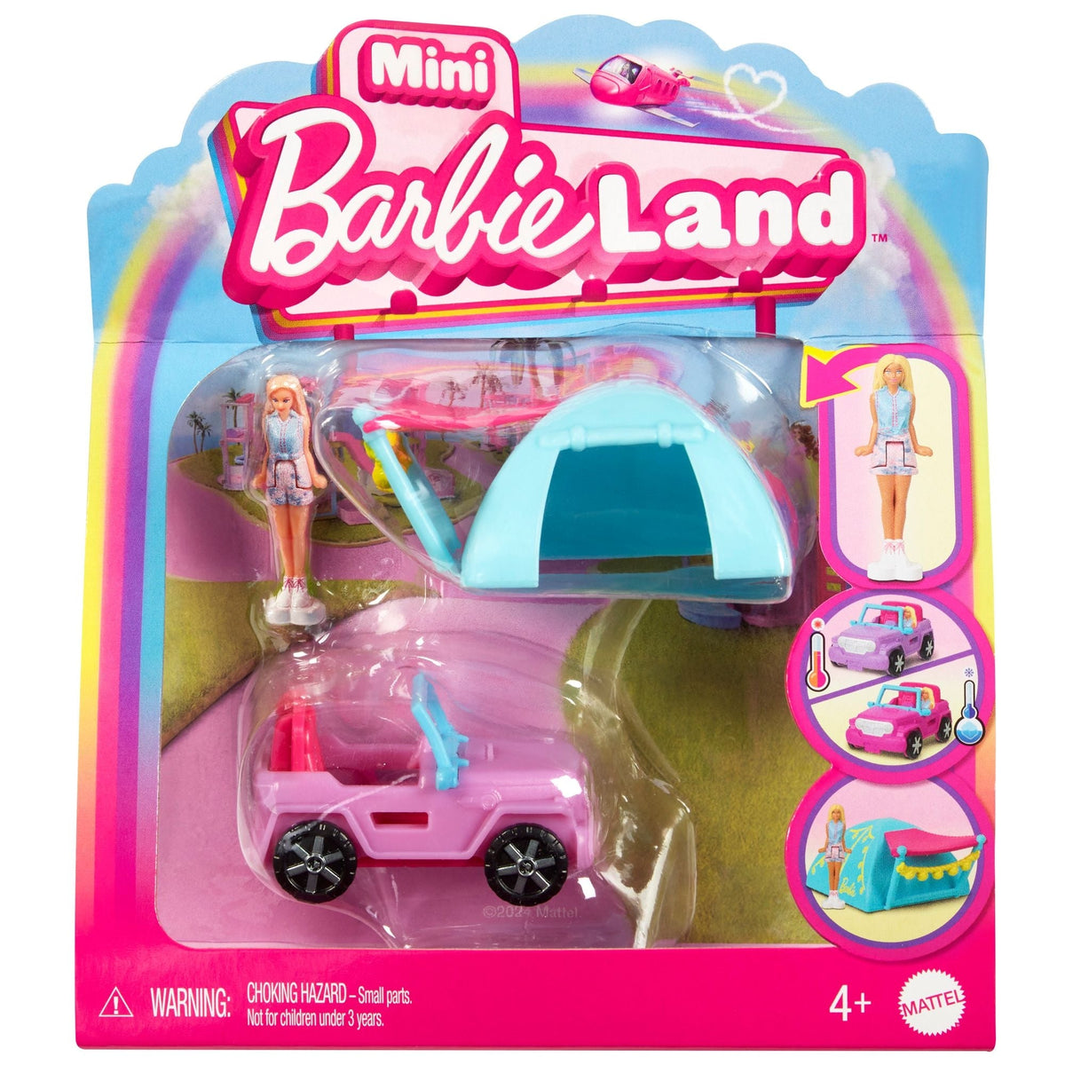 Barbie Mini Barbieland Vehicles Assortment, Includes 1.5-in Barbie Doll, Kids Ages 4+