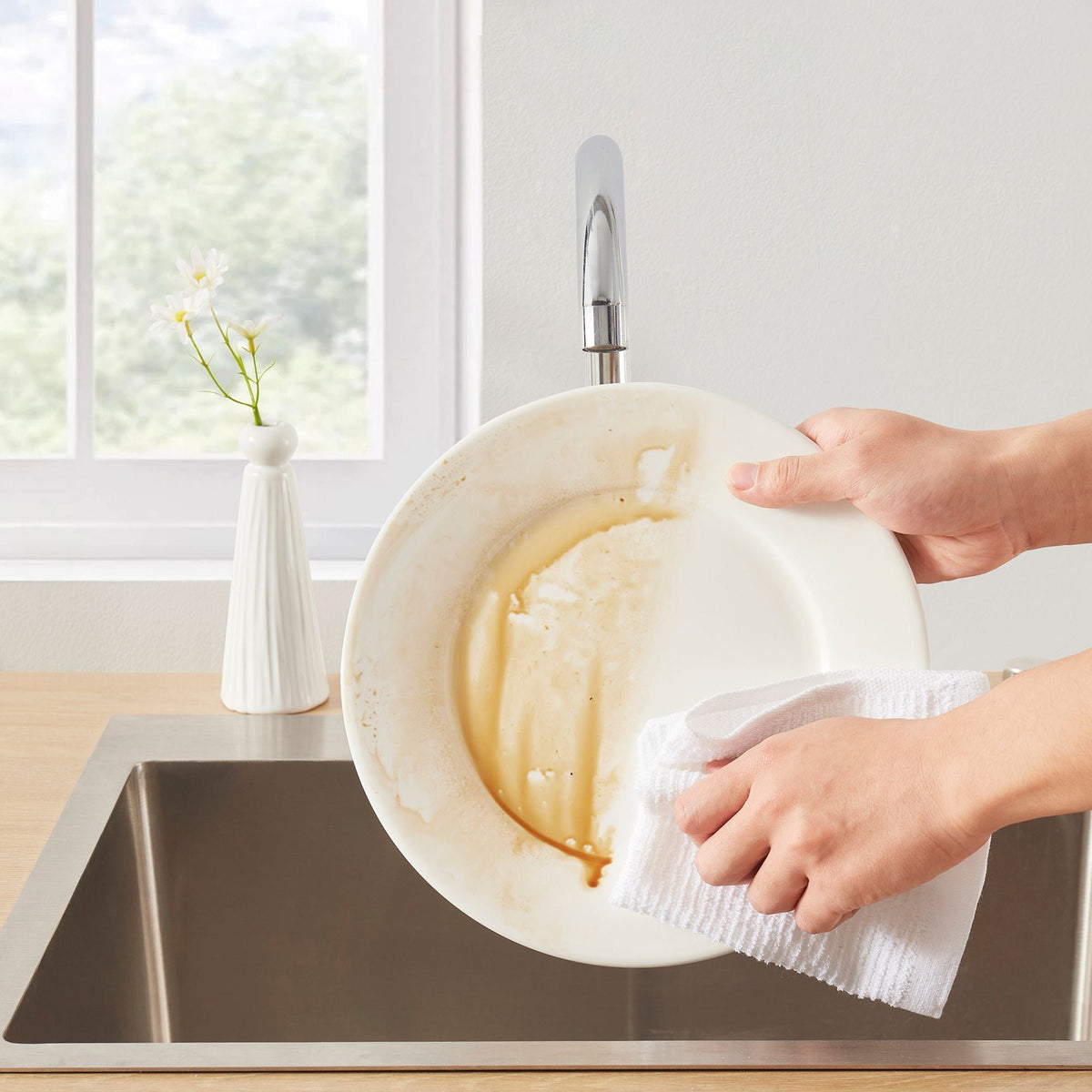 Clorox Ribbed Terry Bar Mop Dishcloth Kitchen Set, 12-in x 12-in, 6-pk