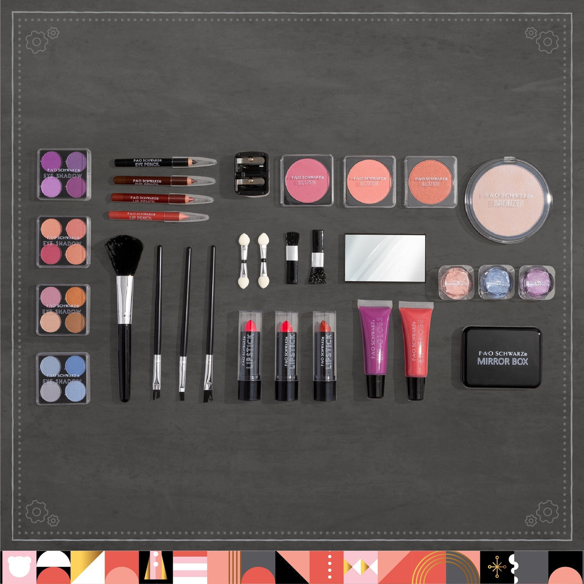 FAO Schwarz Girls Ultimate Makeup Artist Set, 30 Piece, Pastel Pink