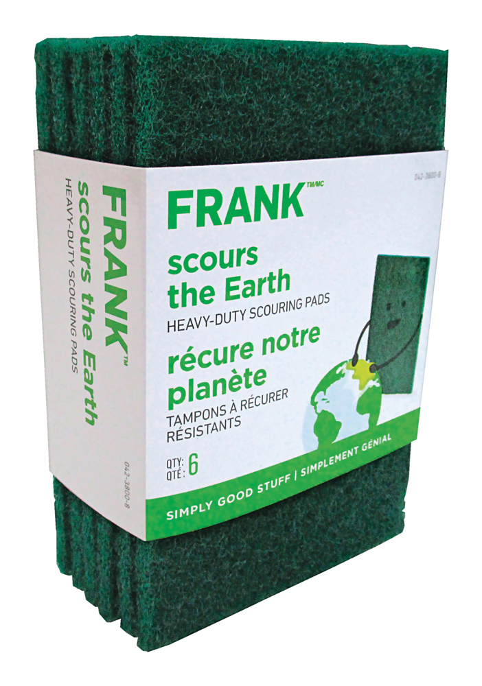 FRANK Heavy-Duty Scouring Pads / Scrub Sponges, 6-pk