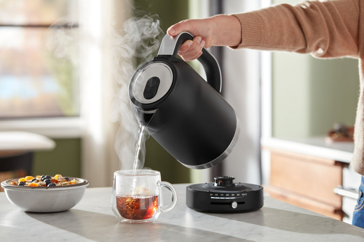 KITCHENAID Electric Kettle with Swivel Base, Matte Black, 1.7-L