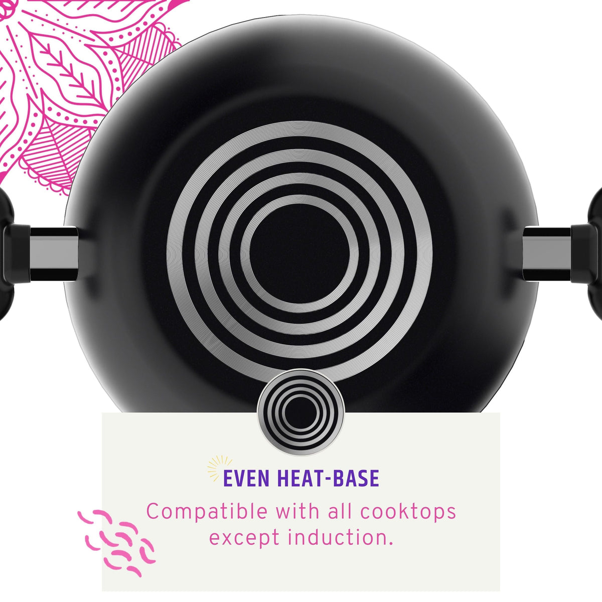 Maharaja 5.6qt Non-Stick Karahi with lid 30cm 12in