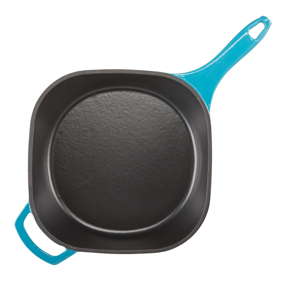 PADERNO Enameled Cast Iron Frying Pan, Turquoise Blue, 10-in