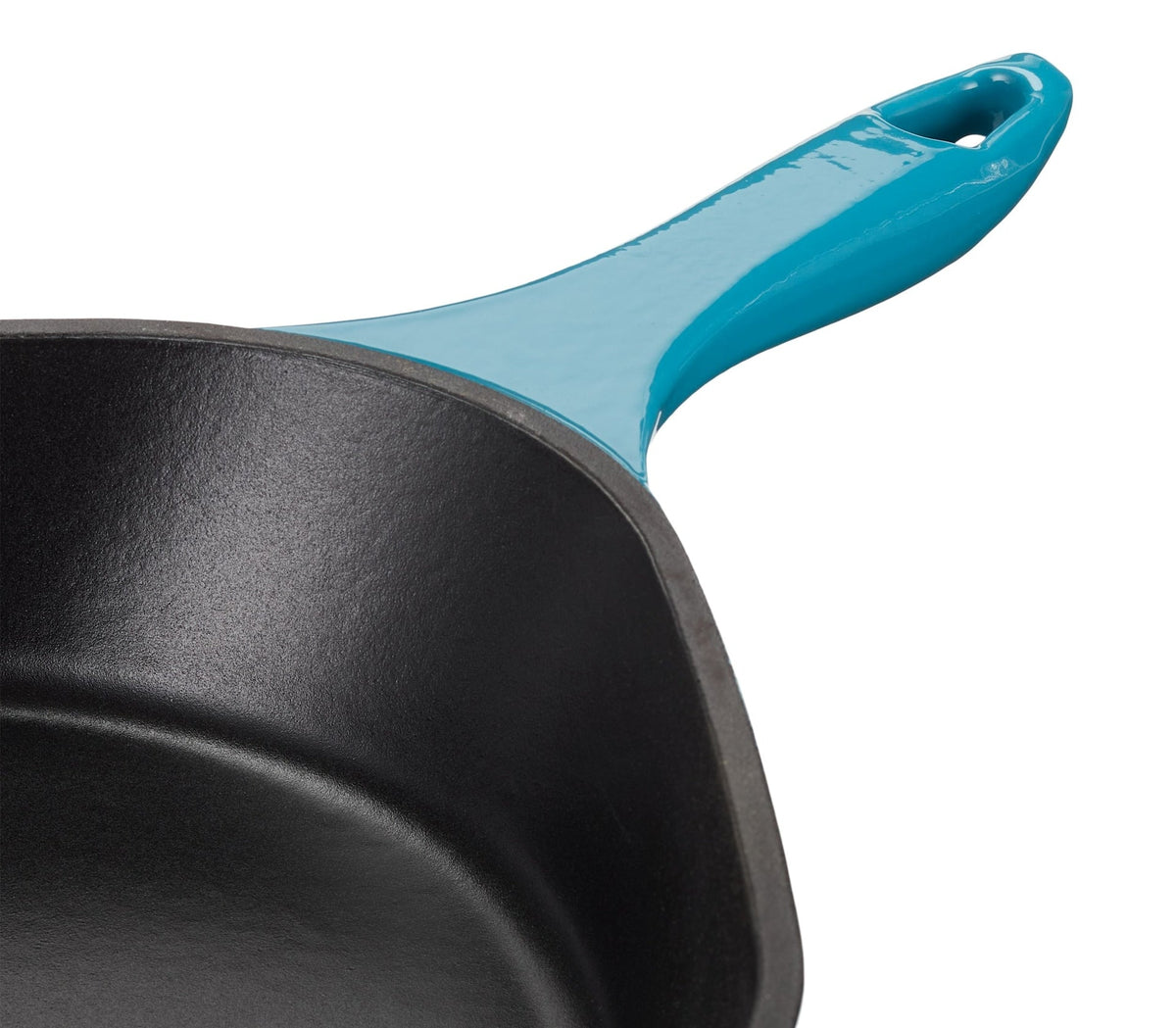 PADERNO Enameled Cast Iron Frying Pan, Turquoise Blue, 10-in