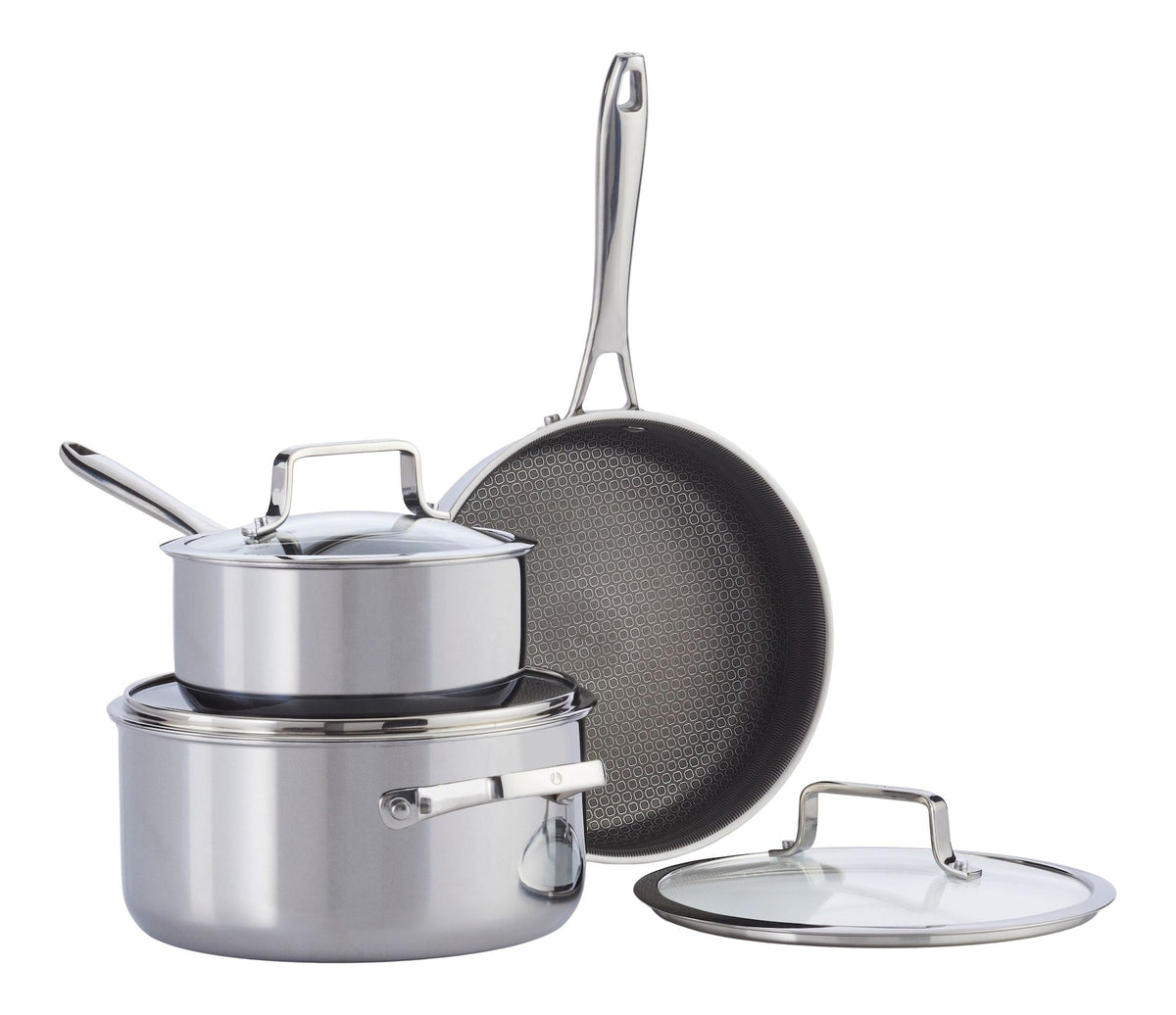 Paderno PFOA-Free Hybrid Clad Cookware Pot Set, 6-pc