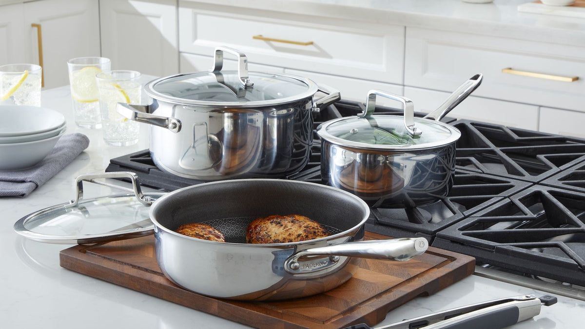 Paderno PFOA-Free Hybrid Clad Cookware Pot Set, 6-pc