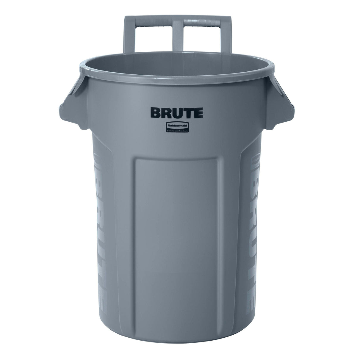 Rubbermaid Commercial Wheeled Brute Circular Outdoor Garbage Can, Grey, 121-L