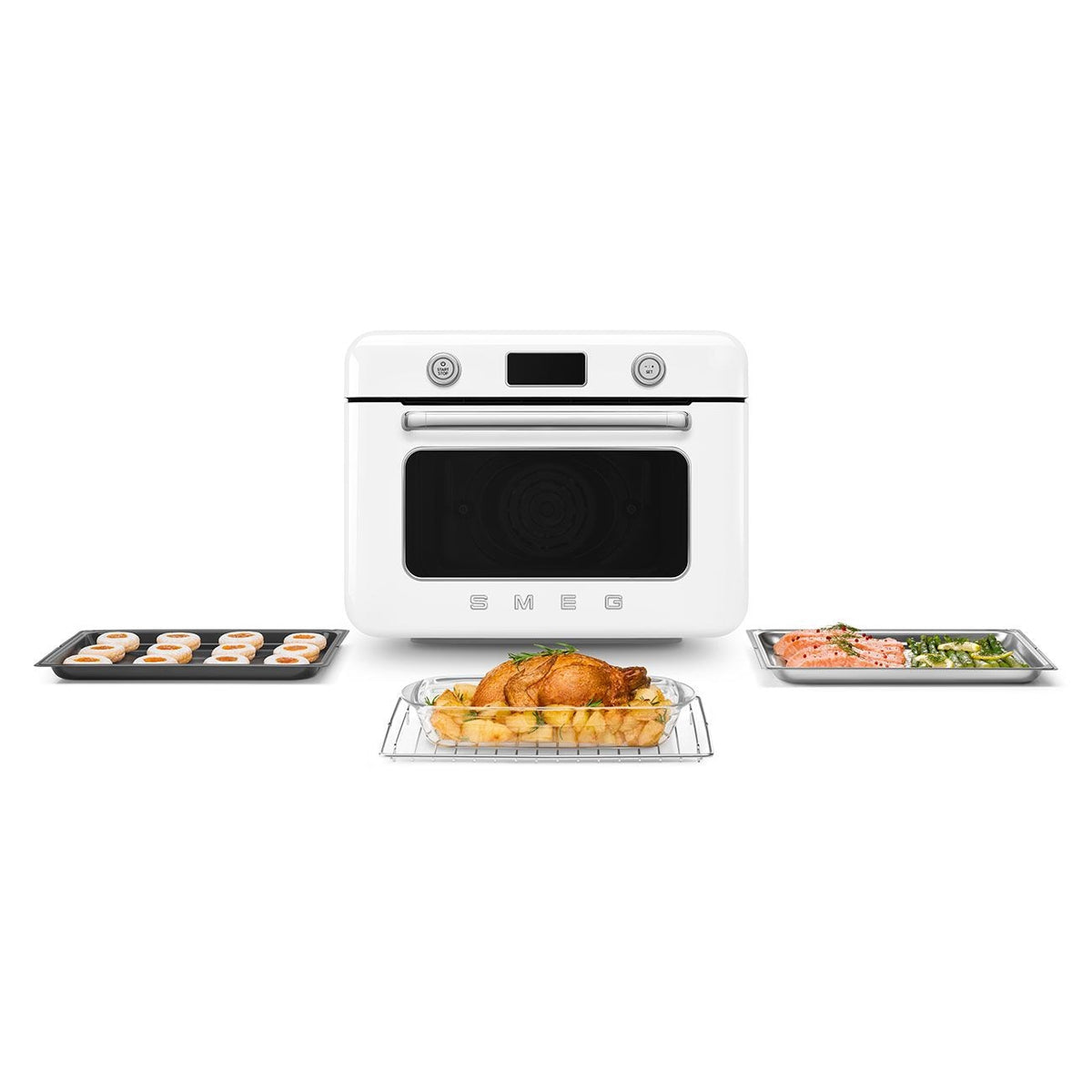 SMEG Combi Multifunction Steam Oven with Airfry, White