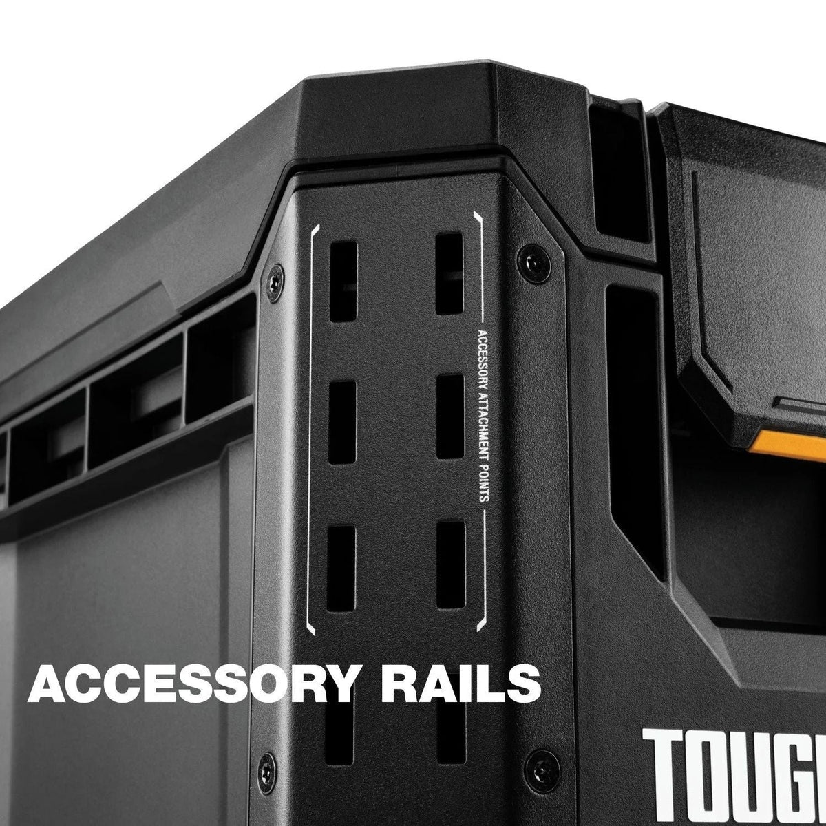 ToughBuilt StackTech Half Portable Modular Plastic/Metal Tool Box with Inner Tray and 5 Dividers, IP65-Rated, Black