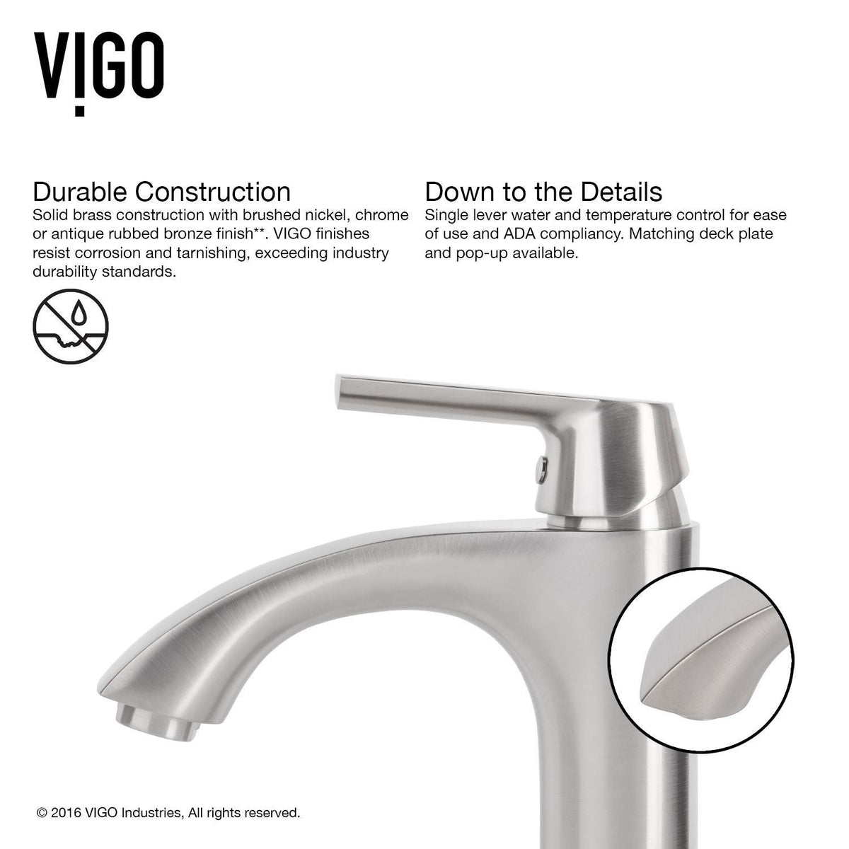 VIGO Glass Grey Onyx Bathroom Sink/Basin Set with Linus Faucet and Rectangular Vessel