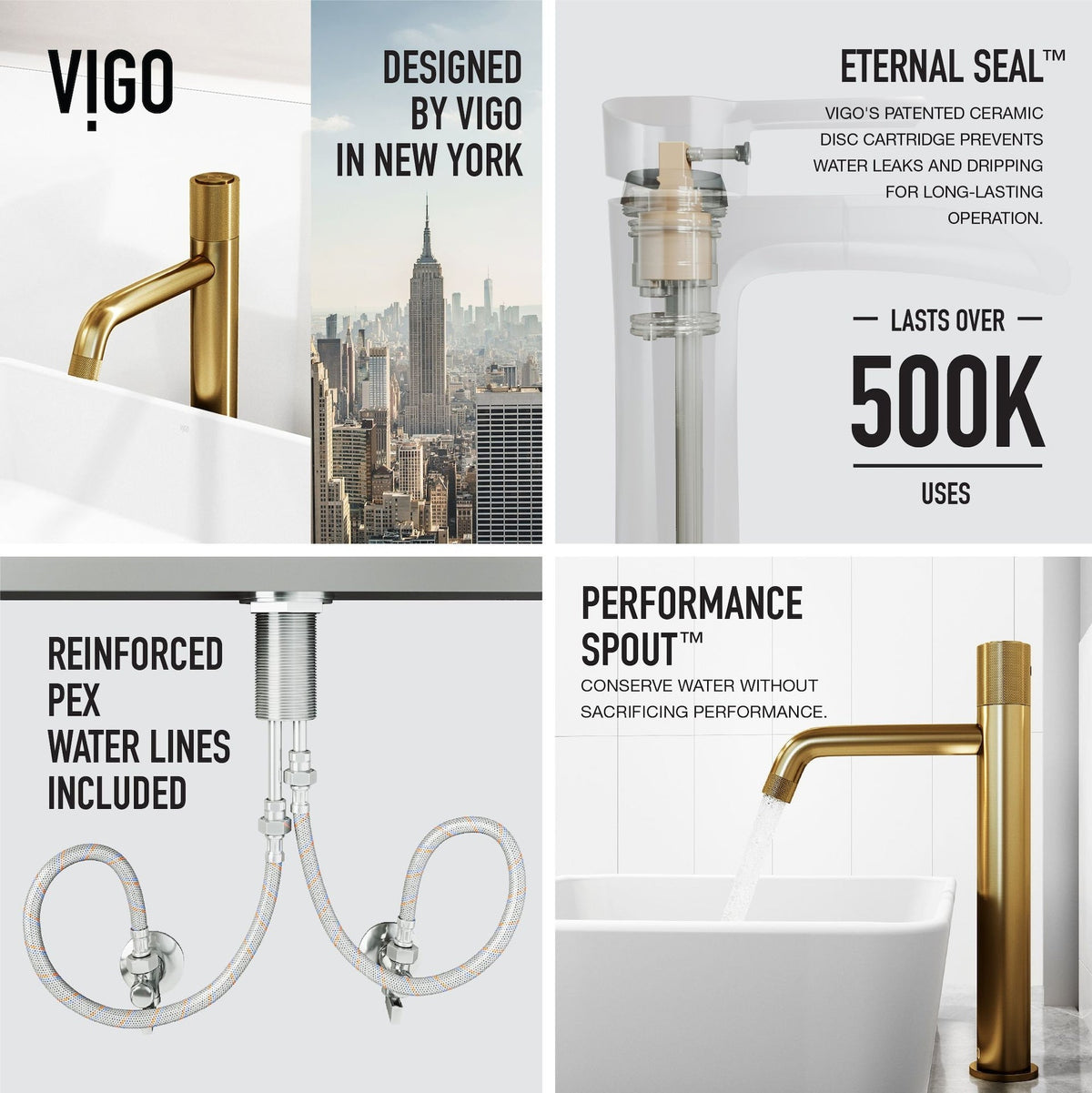 VIGO Marigold MatteStone Matte White Bathroom Sink/Basin Set with Apollo Faucet and Rectangular Composite Vessel