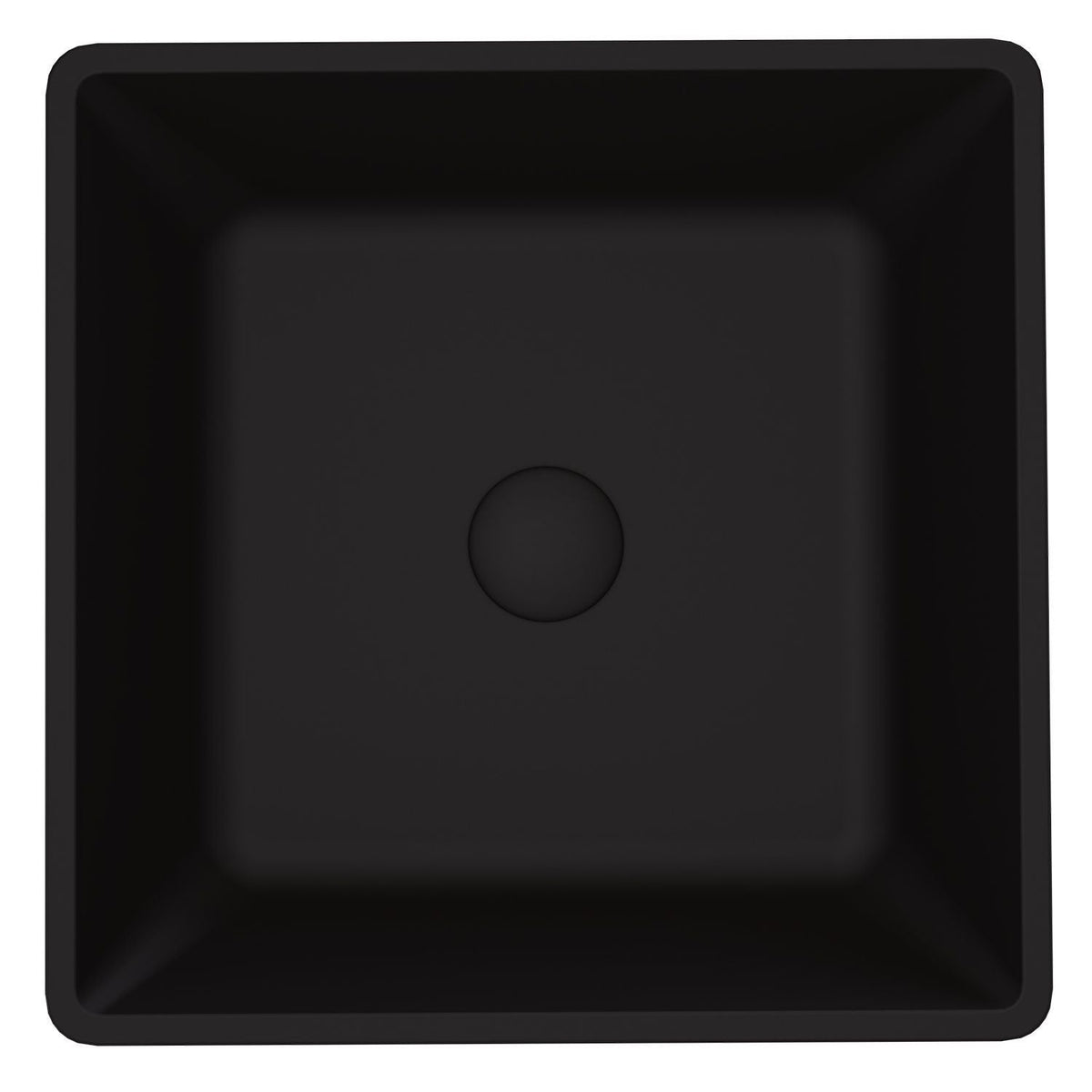 VIGO Roma Glass Square Vessel Bathroom Sink/Basin with Rounded Edges & Deep Bowl, Black