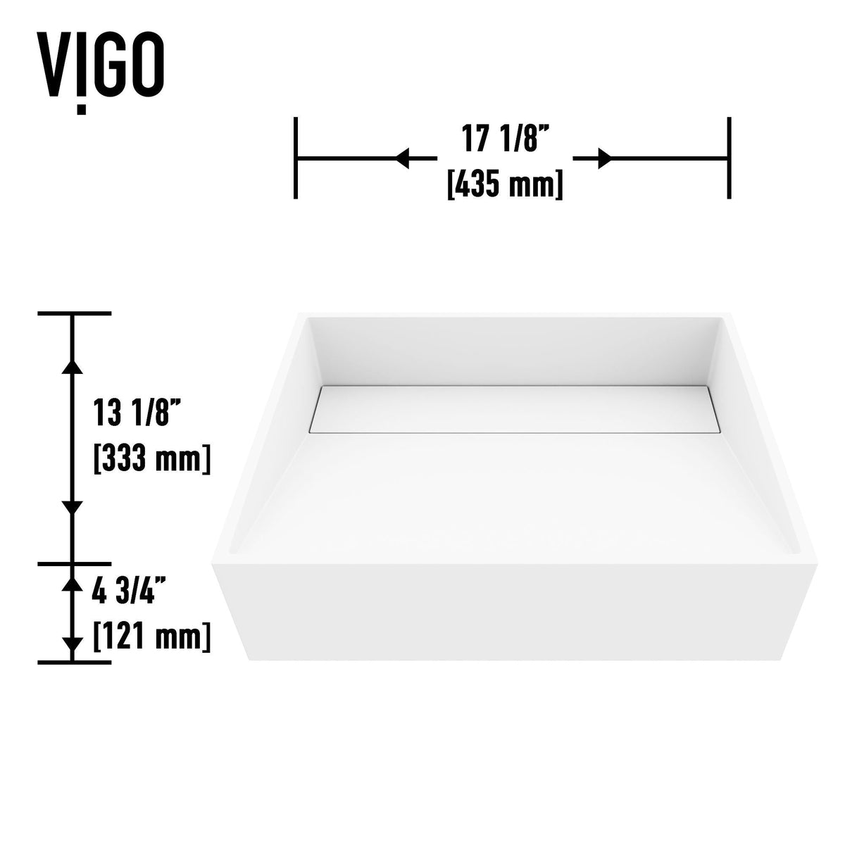 VIGO Starr Glass MatteStone White Bathroom Sink/Basin Set with Gotham Faucet and Rectangular Composite Vessel