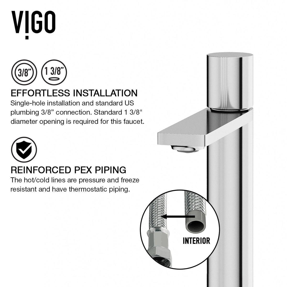 VIGO Starr Glass MatteStone White Bathroom Sink/Basin Set with Gotham Faucet and Rectangular Composite Vessel