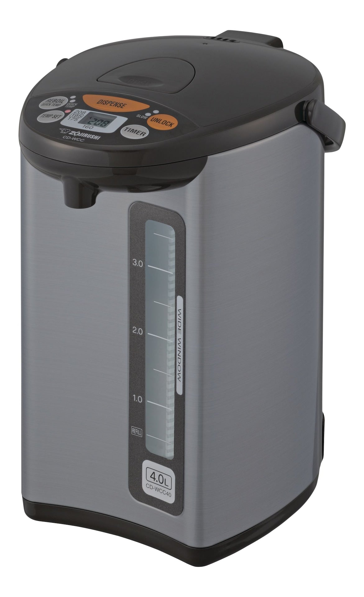 Zojirushi Electric Hot Water Boiler, Warmer & Dispenser, Black/Stainless Steel, 4-L