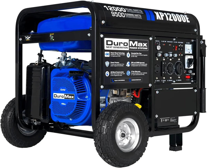 13,000-Watt Dual Fuel Portable Generator - Gas & Propane, Electric Start, Whole Home Backup Power, Transfer Switch Ready, RV & Emergency Ready L0
