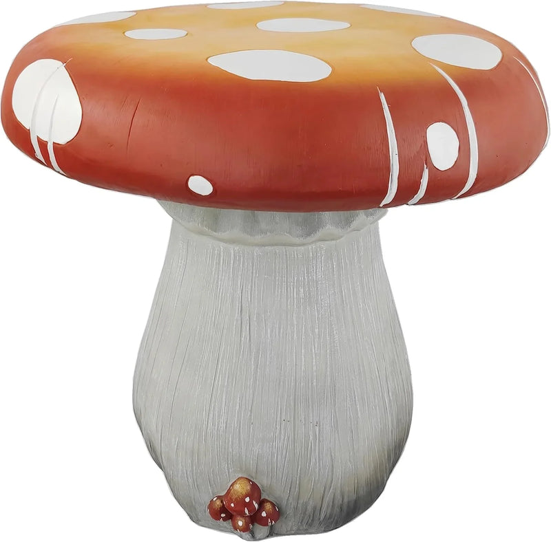 Resin statue 20.8 feet tall, indoor and outdoor dining table, large-sized sculpture, garden lawn, pool decoration, exterior courtyard of buildings, round dining table, chair decoration, red mushrooms V3