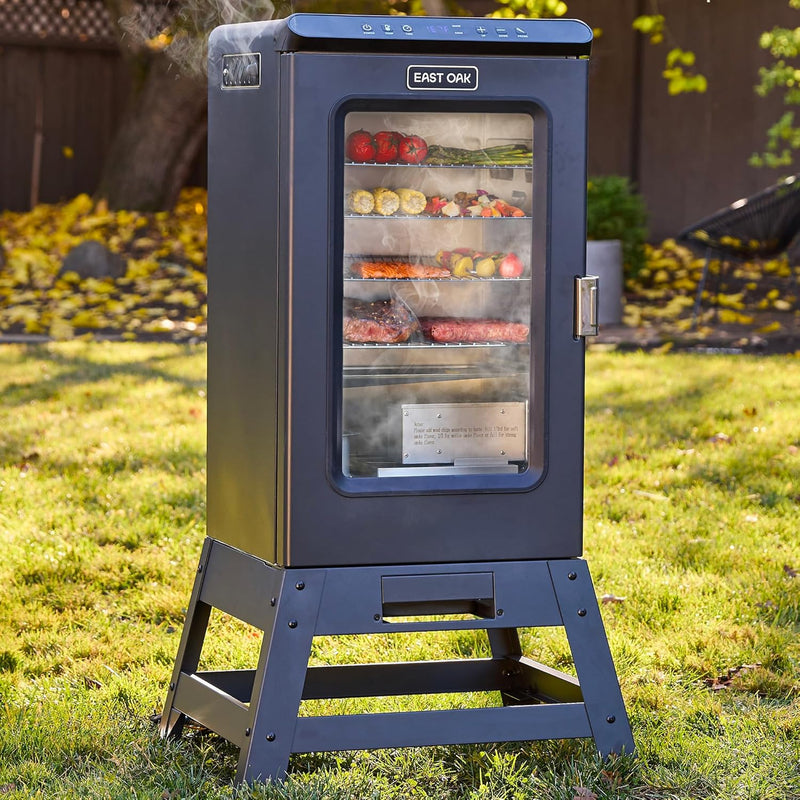30-inch electric oven | Built-in meat detector and outdoor-specific stand | Up to 6 times longer baking time, adjustable side spice loader | With a 725 square inch cooking area, it can achieve more baking effects I3