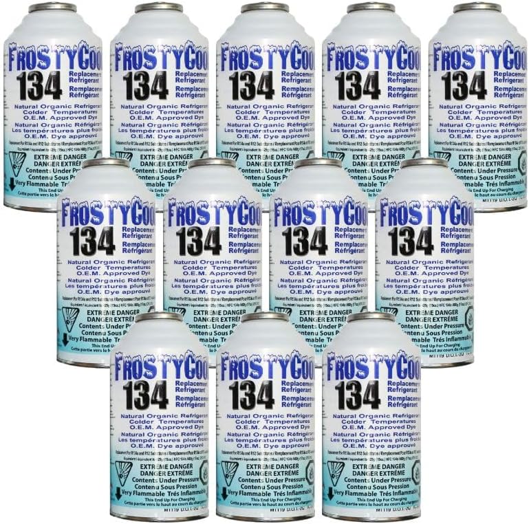 134 AC Replacement Refrigerant for R134a with R134 R12 AC Refrigerant 6oz. (Pack of 12) W6