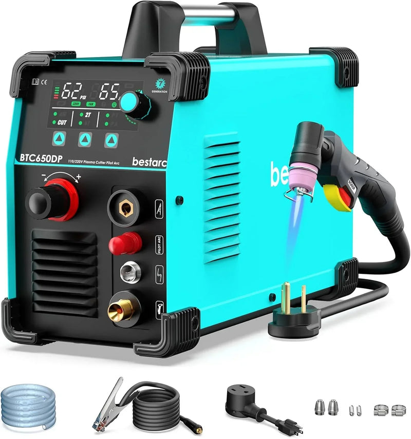 BTC500DP 7th Gen 50A Plasma Cutter, Dual Voltage 110/220V, Digital Display X4