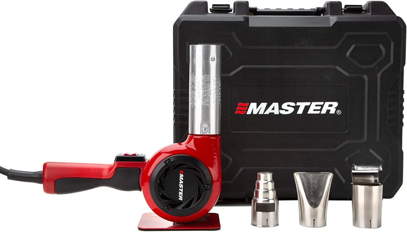 Industrial hot air gun kit, quick replacement of plug-in heating elements, adjustable temperature, voltage 120 volts, power 1740 watts, current 14.5 amps, assembled in the United States. J0
