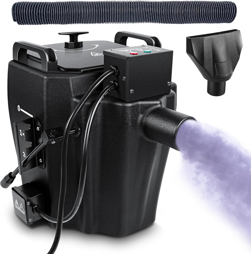 Dry Ice Fog Machine, 3500W Low Lying Fog Machine, Dry Ice Machine with Tube Nozzle High Density Fog Smoke for Wedding Party Events Stage Concert Club Performance DJ (Black) C0