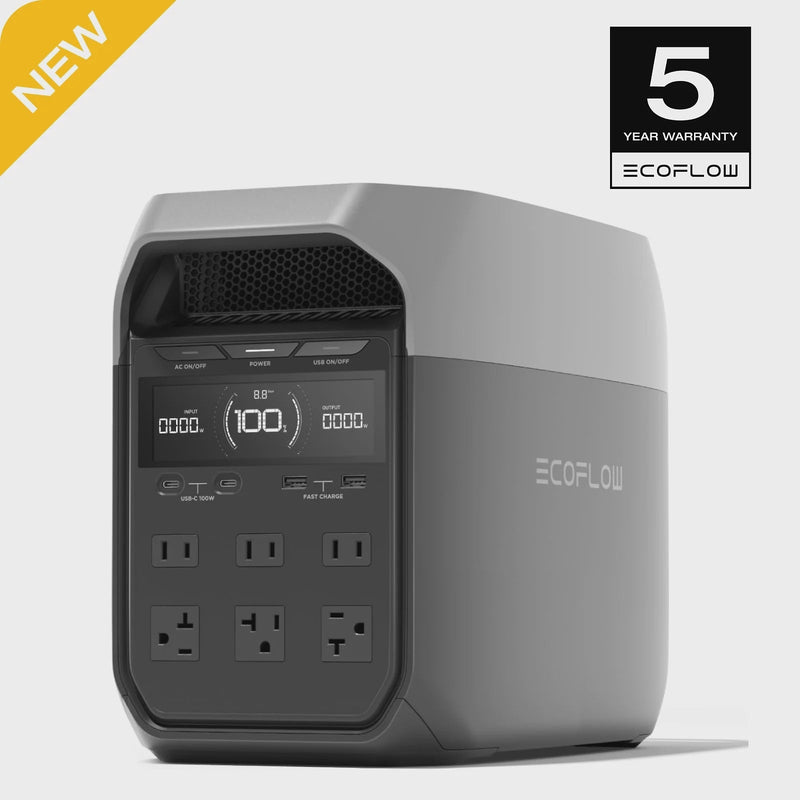 EF EcoFlow DELTA 3 Portable Power Station, Full Charge in 43 Min, 1024Wh LiFePO4 Battery, 1800W AC/100W USB-C Output, Solar Generator(Solar Panel... P5