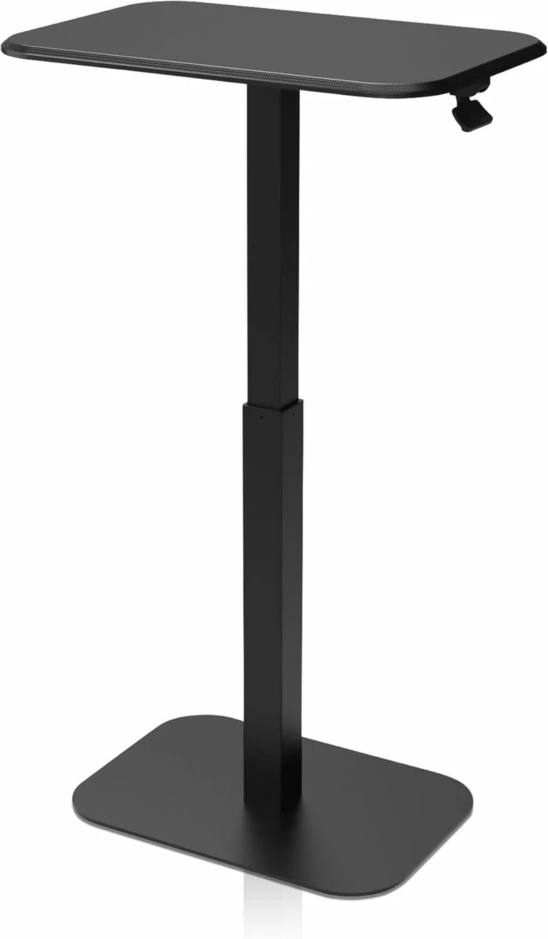 Adjustable height side table, a versatile decorative item suitable for both home and office settings. It features precise engineering for effortless height adjustment, ensuring excellent stability (white base and carbon fiber tabletop) I0