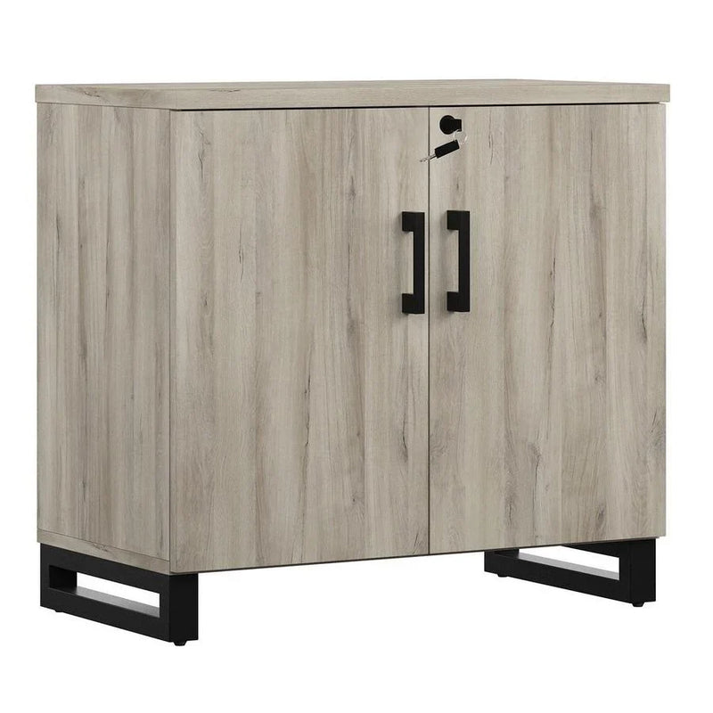 Storage Cabinet & Bookshelf, Weathered Oak G1