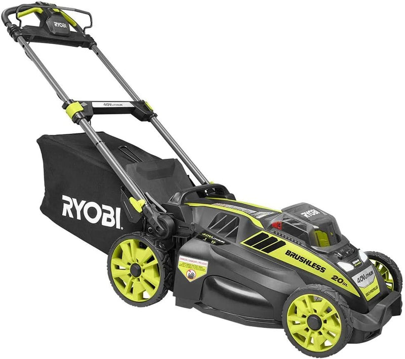 20" RY40190 40-Volt Brushless Lithium-Ion Cordless Battery Self Propelled Lawn Mower with 5.0 Ah Battery and Charger Included D4
