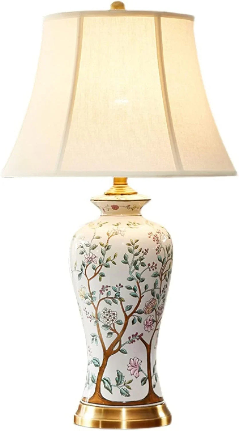 Ceramic Table Lamp White D4