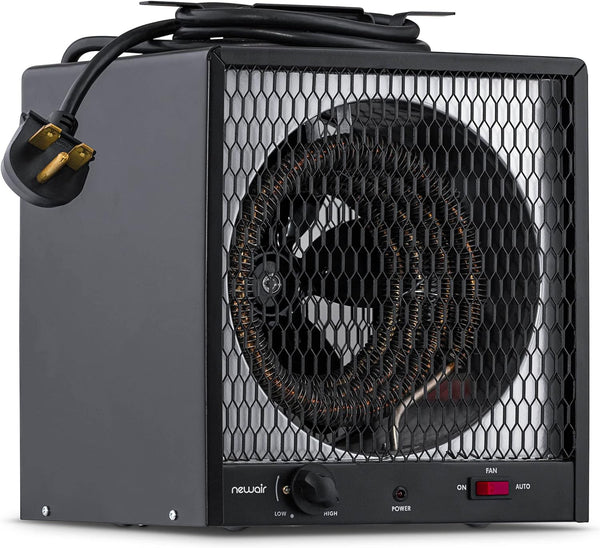 240v Portable Electric Garage Heater, Industrial Strength with Internal Thermostat and Carrying Handle, Heats 600 sq. ft. with 6-30R Plug, Perfect for Garages, Workshops and More K9