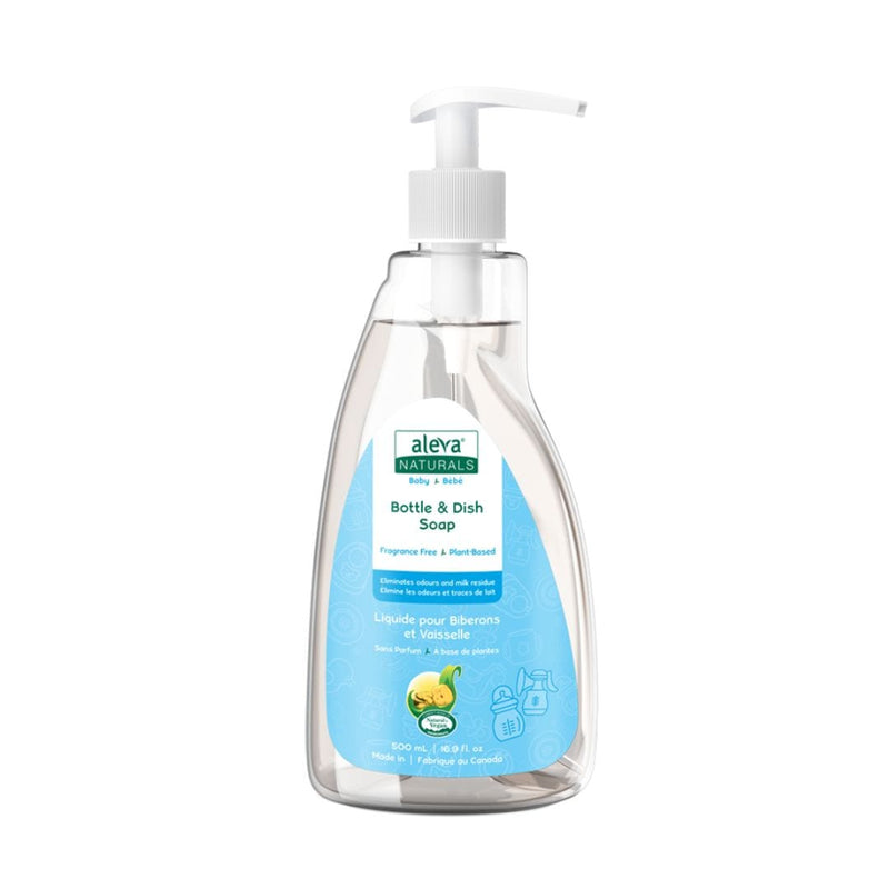 Aleva Naturals Bottle and Dish Soap, Fragrance Free, 500-mL W1