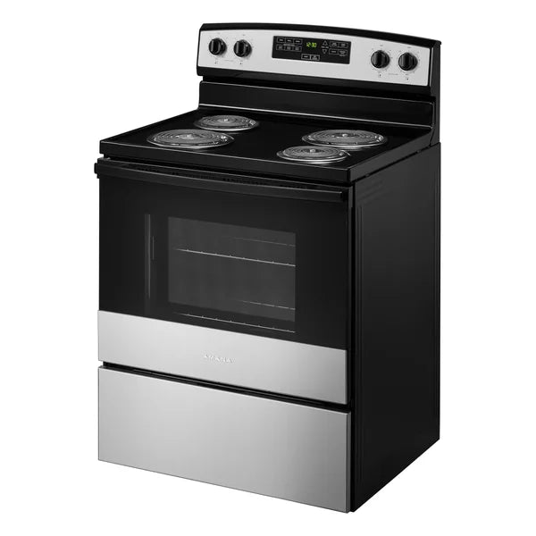 Amana 30 in. 4.8 cu ft. Electric 4 Element Range with Bake Assist O2