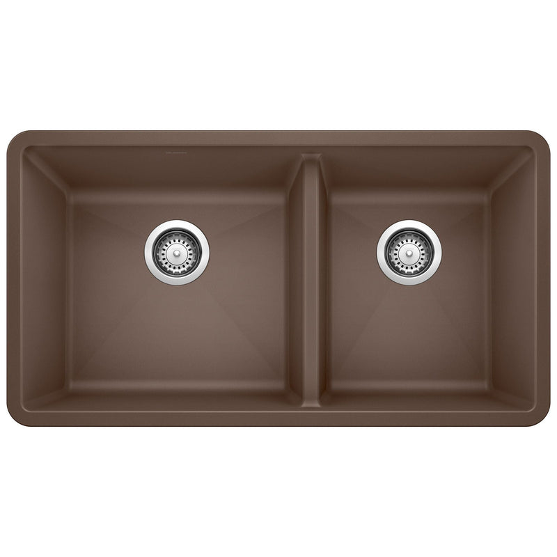 Blanco 60/40 Double Bowl Undermount Kitchen Sink, Café, 33-in Z3
