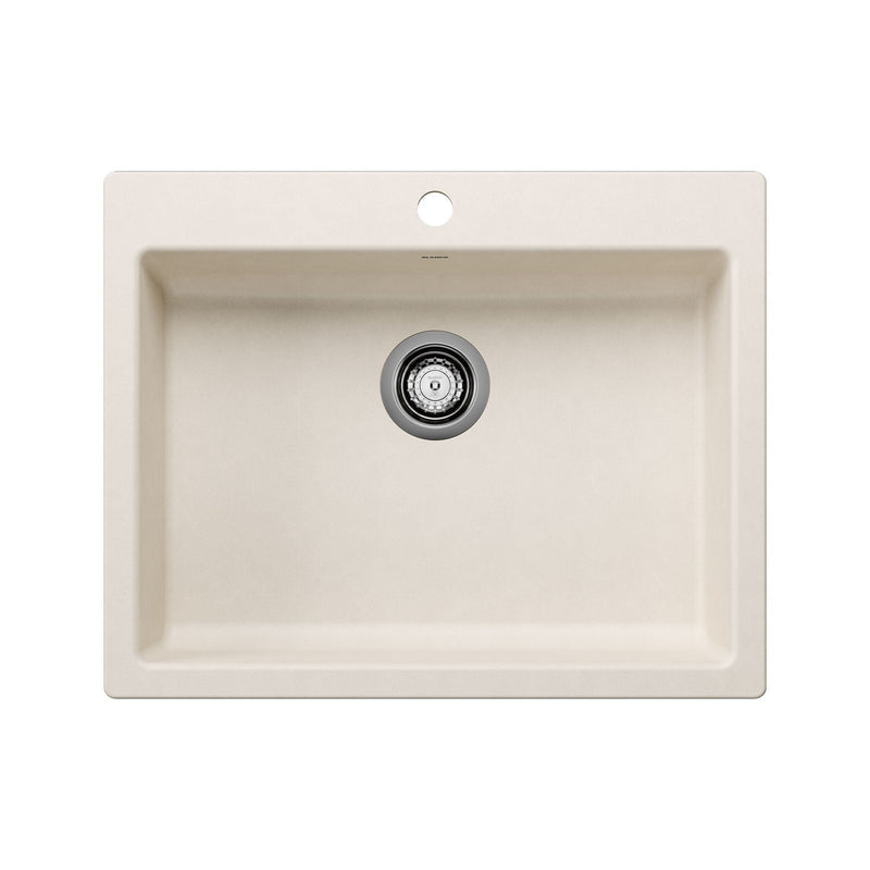Blanco CSA Single Bowl Drop-In Kitchen Sink, Soft White, 25-in S5