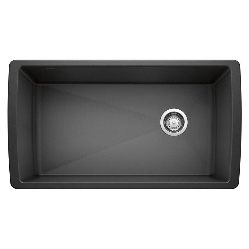 Blanco Diamond SILGRANIT 33-in Super Single Undermount Kitchen Sink, Anthracite V1