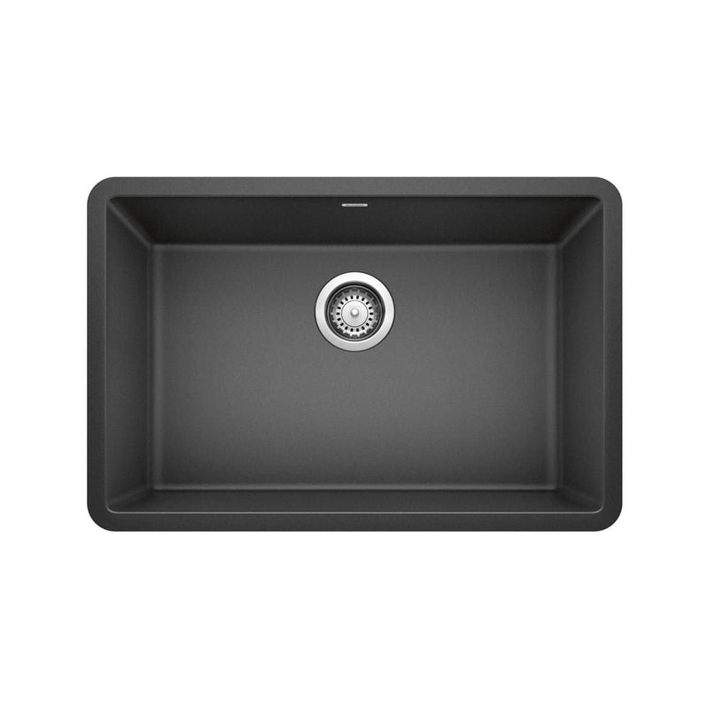 Blanco Precis SILGRANIT 27-in Single Bowl Undermount Kitchen Sink, Anthracite E7