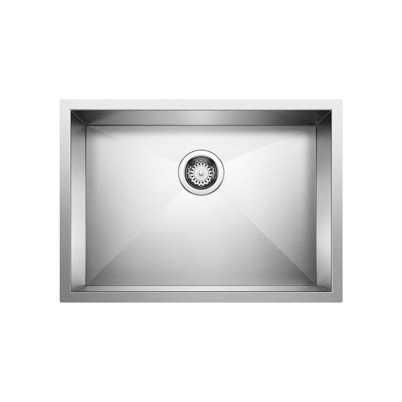 Blanco Quatrus R0 25-in Single Bowl Undermount Stainless Steel Kitchen Sink R9