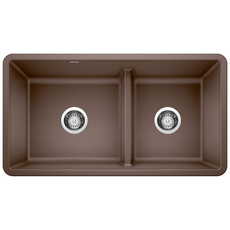Blanco Undermount Kitchen Sink with Low Divide, PRECIS U, 33-in X8