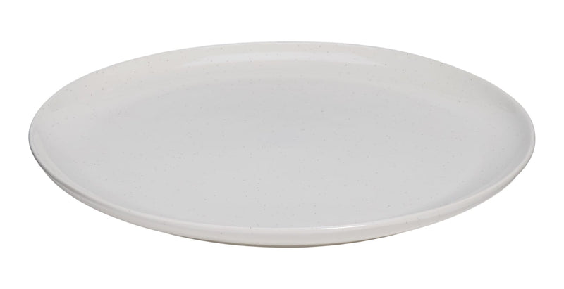 CANVAS Bettina Glossy Stoneware Dinner Plate, 1-pc, White Speckle G7