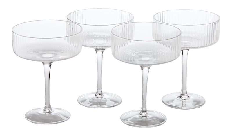 CANVAS Coupe/Champagne Glasses, Dishwasher-Safe, 4-pc F9
