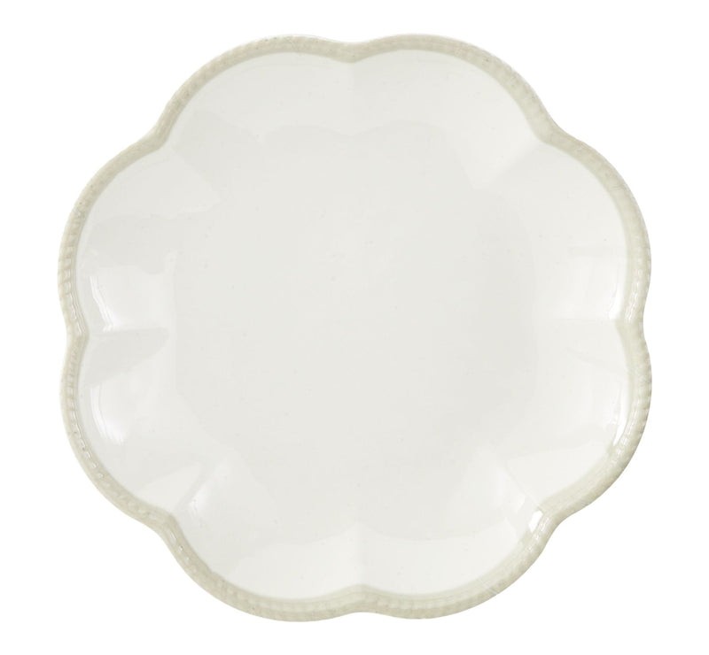 CANVAS Scalloped Side Plate, BPA-free, Plastic, Ivory Colour P6