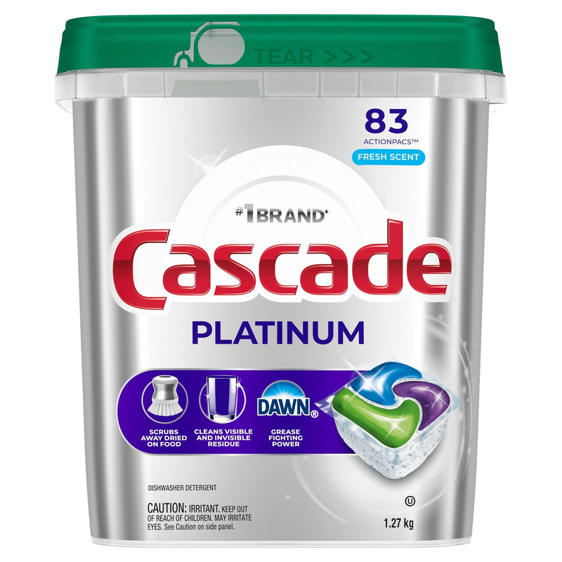 Cascade Platinum ActionPacs Fresh Dishwasher Pods, 83-ct J0