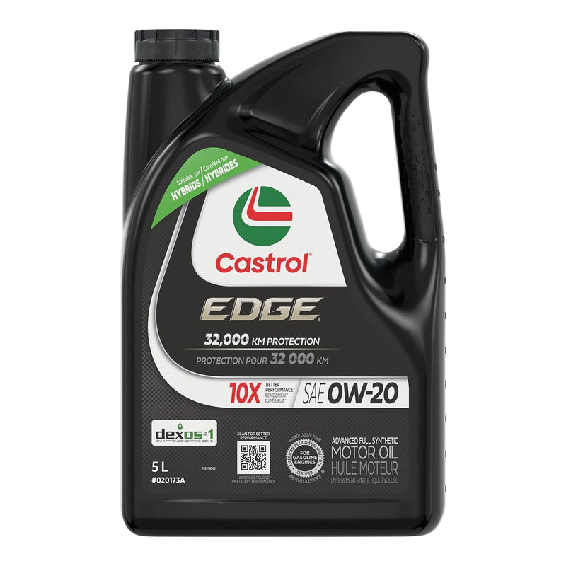 Castrol EDGE 0W20 Advanced Synthetic Engine/Motor Oil, 5-L E3