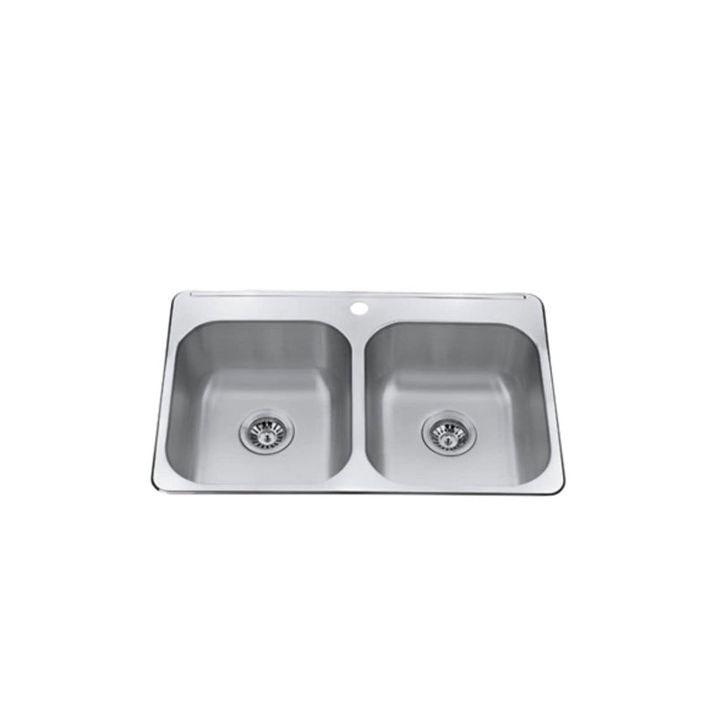 CraftX 31x20x8-in Brushed Satin Stainless Steel Drop-in Sink S6