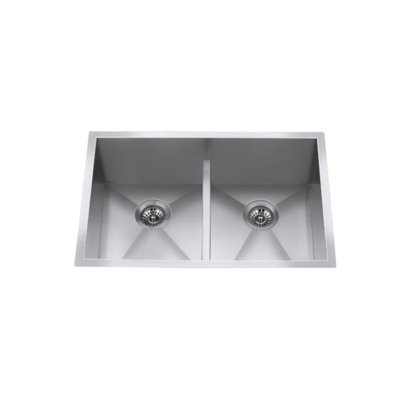CraftX CXZD772L 29-in Low Divide Stainless Steel Double Bowl Sink W9