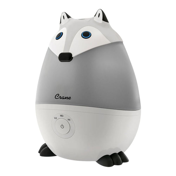 Crane Pediatric Cool Mist Humidifier with Vapor Tray and Diffuser, Raccoon A7