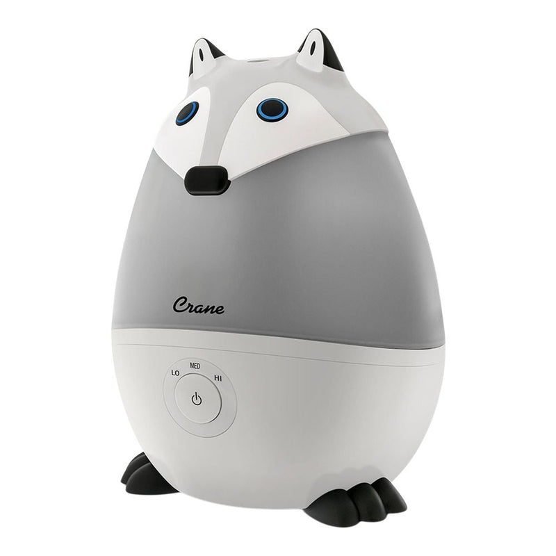 Crane Pediatric Cool Mist Humidifier with Vapor Tray and Diffuser, Raccoon A7